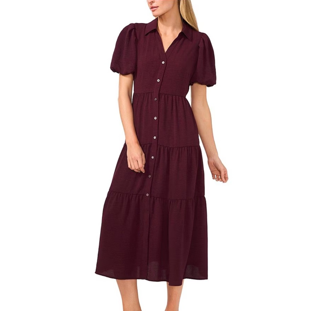 Elegant Burgundy Dress